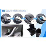 Maxbell 4x Car Side Door Inner Storage Box for Tesla 2018 Functional Armrest Kit
