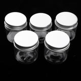 Maxbell 5 Pack Empty Cosmetic Lip Balm Container Jar Aluminum Cover 250 ml 68x85 mm