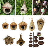 Maxbell Handwoven Straw Bird Nest House Hatching Breeding Grass Cave D Grass House M