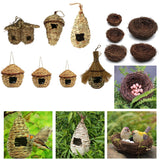 Maxbell Handwoven Straw Bird Nest House Hatching Breeding Grass Cave D Grass House M