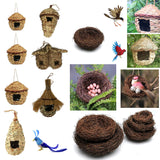 Maxbell Handwoven Straw Bird Nest House Hatching Breeding Grass Cave D Grass House M