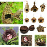 Maxbell Handwoven Straw Bird Nest House Hatching Breeding Grass Cave D Grass House M