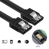 Maxbell SATA Cable III 3.0 Flat Data Cable 100cm for HDD SDD Black Straight