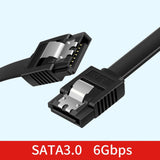 Maxbell SATA Cable III 3.0 Flat Data Cable 100cm for HDD SDD Black Straight