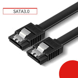 Maxbell SATA Cable III 3.0 Flat Data Cable 100cm for HDD SDD Black Straight