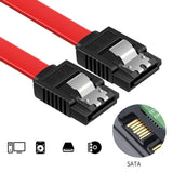 Maxbell SATA Cable III 3.0 Flat Data Cable 100cm for HDD SDD Red Straight