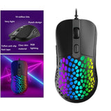 Maxbell Ultralight RGB Gaming Mouse Wired Hollow-Out Design High Precision Black