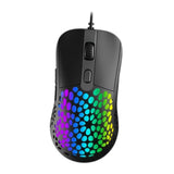 Maxbell Ultralight RGB Gaming Mouse Wired Hollow-Out Design High Precision Black