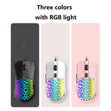 Maxbell Ultralight RGB Gaming Mouse Wired Hollow-Out Design High Precision Black