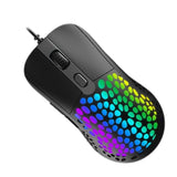 Maxbell Ultralight RGB Gaming Mouse Wired Hollow-Out Design High Precision Black