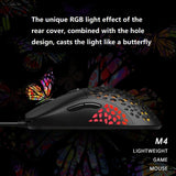 Maxbell Ultralight RGB Gaming Mouse Wired Hollow-Out Design High Precision Black