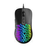 Maxbell Ultralight RGB Gaming Mouse Wired Hollow-Out Design High Precision Black