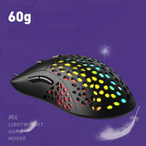 Maxbell Ultralight RGB Gaming Mouse Wired Hollow-Out Design High Precision Black