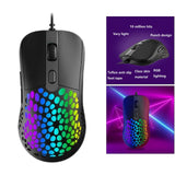 Maxbell Ultralight RGB Gaming Mouse Wired Hollow-Out Design High Precision Black