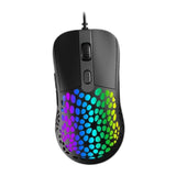 Maxbell Ultralight RGB Gaming Mouse Wired Hollow-Out Design High Precision Black