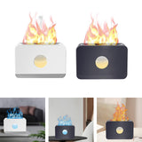 Maxbell Air Humidifier Quiet With Flame Essential Oil Diffuser for Home Office White