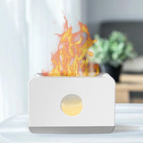 Maxbell Air Humidifier Quiet With Flame Essential Oil Diffuser for Home Office White
