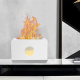 Maxbell Air Humidifier Quiet With Flame Essential Oil Diffuser for Home Office White
