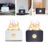 Maxbell Air Humidifier Quiet With Flame Essential Oil Diffuser for Home Office White