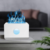 Maxbell Air Humidifier Quiet With Flame Essential Oil Diffuser for Home Office White