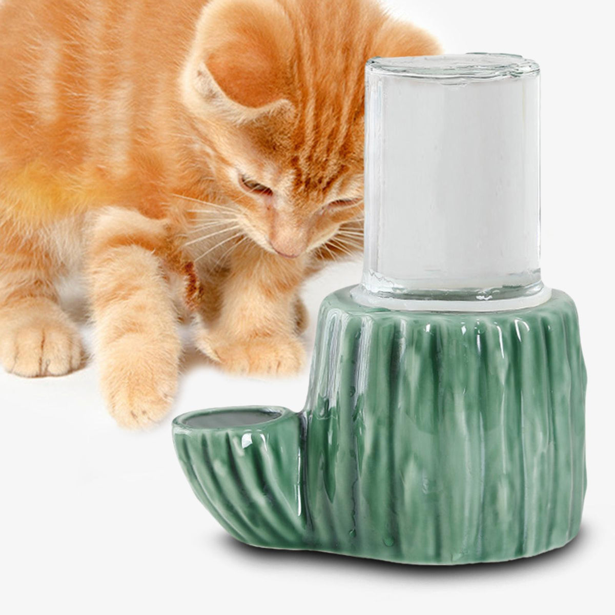 Maxbell Automatic Water Dispenser Feeder Cat Drinking Fountain for Puppy Kitten Green
