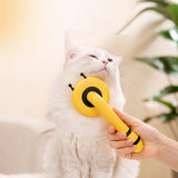 Maxbell Pet Hair Removal Comb Shedding Brush Self Cleaning Massage Tools Dog Brush Yellow