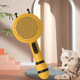 Maxbell Pet Hair Removal Comb Shedding Brush Self Cleaning Massage Tools Dog Brush Yellow