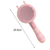 Maxbell Pet Hair Removal Comb Shedding Brush Self Cleaning Massage Tools Dog Brush Pink