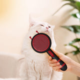 Maxbell Pet Hair Removal Comb Shedding Brush Self Cleaning Massage Tools Dog Brush Black