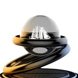 Maxbell Solar Powered Car Air Freshener Creative Small Car Diffuser for Car Interior Black
