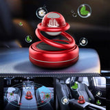 Maxbell Solar Powered Car Air Freshener Creative Small Car Diffuser for Car Interior Red