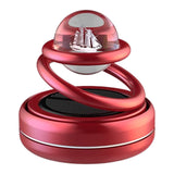 Maxbell Solar Powered Car Air Freshener Creative Small Car Diffuser for Car Interior Red