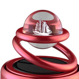 Maxbell Solar Powered Car Air Freshener Creative Small Car Diffuser for Car Interior Red