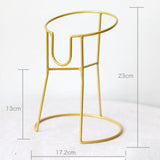 Maxbell Metal Drink Dispenser Stand Glass Water Dispenser Stand for Bar Weddings Gold