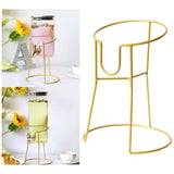 Maxbell Metal Drink Dispenser Stand Glass Water Dispenser Stand for Bar Weddings Gold