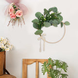 Maxbell Artificial Flowers Spring Hoop Wreath for Holiday Party Wall Hanging Decor B