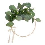 Maxbell Artificial Flowers Spring Hoop Wreath for Holiday Party Wall Hanging Decor B