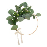 Maxbell Artificial Flowers Spring Hoop Wreath for Holiday Party Wall Hanging Decor B