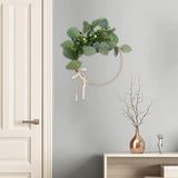 Maxbell Artificial Flowers Spring Hoop Wreath for Holiday Party Wall Hanging Decor B
