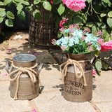 Maxbell Milk Can Vase Flower Bucket Pot Galvanized Iron Farmhouse Patio Garden Decor