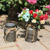 Maxbell Milk Can Vase Flower Bucket Pot Galvanized Iron Farmhouse Patio Garden Decor