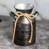 Maxbell Milk Can Vase Flower Bucket Pot Galvanized Iron Farmhouse Patio Garden Decor