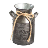 Maxbell Milk Can Vase Flower Bucket Pot Galvanized Iron Farmhouse Patio Garden Decor