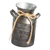 Maxbell Milk Can Vase Flower Bucket Pot Galvanized Iron Farmhouse Patio Garden Decor