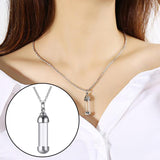 Maxbell Cremation Urn Necklace Ashes Holder Vial Tube Pendant Keepsake Memorial