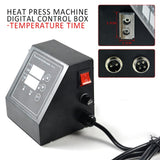 Maxbell Upgrade Heat Press Machine Digital Box Single Hole Dual Display US Plug