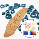 Maxbell 358x Polymer Clay Cutters Clay Board Clay Roller for Jewelry Making Handmade Red