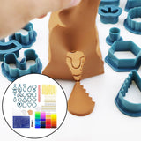 Maxbell 358x Polymer Clay Cutters Clay Board Clay Roller for Jewelry Making Handmade Blue