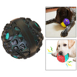 Maxbell Squeaky Dog Ball Toys for Aggressive Chewers Rubber Chew Ball Blue Black
