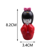 Maxbell 4x Handcrafted Japanese Doll Resin Statue Tabletop Decoration Exquisite